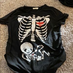 Skeleton pregnancy t shirt xl